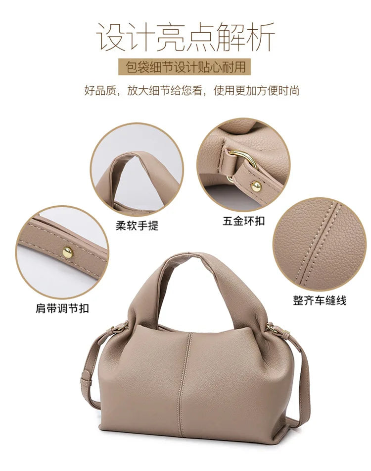 Fashion Women's Tote Bag New Soft Leather Cloud Shoulder Bag High Quality Simple Commuter Crossbody Bag Luxury Handbag Designers