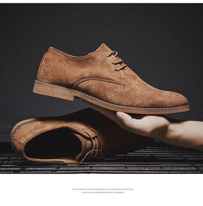 Men's Matte Leather Black/brown Casual Business Office Oxfords Formal Suede Leather Shoes for Men New Arrivals Male Derby Style