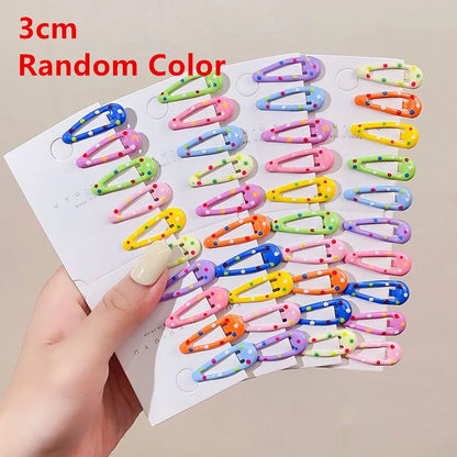 20/40Pcs Alloy Hair Accessories Children Hairpin Cartoon Animal Flower Print Dripping Hair Clips Girls Headdress Head Decoration