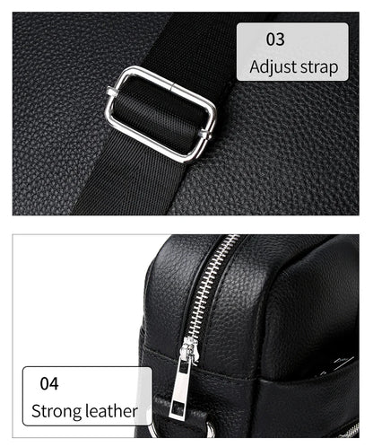 SCHLATUM Genuine Leather Briefcases Hard For Men Luxury Handbags Laptop Briefcase Bags 15.6 Inch Office Bussiness Computer Bag
