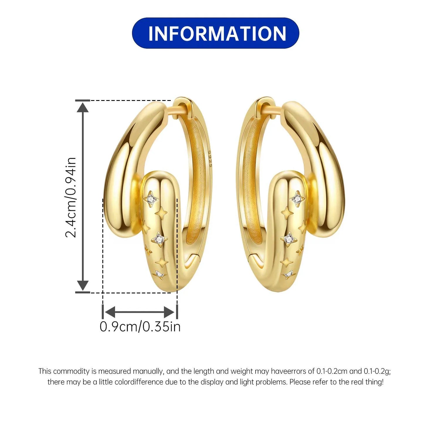 925 Sterling Silver Exquisite Multi-layer Ear Ring Jewelry Versatile Hoop Earrings For Women Jewelry Fine Birthday Party Gift