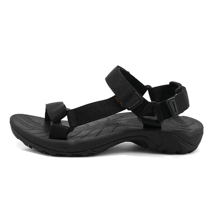 High Quality Summer Open Shoes Men Outdoor Adjustable Sandals Beach Gladiator Rome Breathable Green Pure Black Big Size 47 48