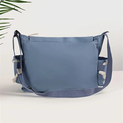 Nylon Messenger Bag Men Shoulder Bag Trendy Men's Messenger Bag, Student School Bag, Solid Color Crossbody Bags for Men Handbag
