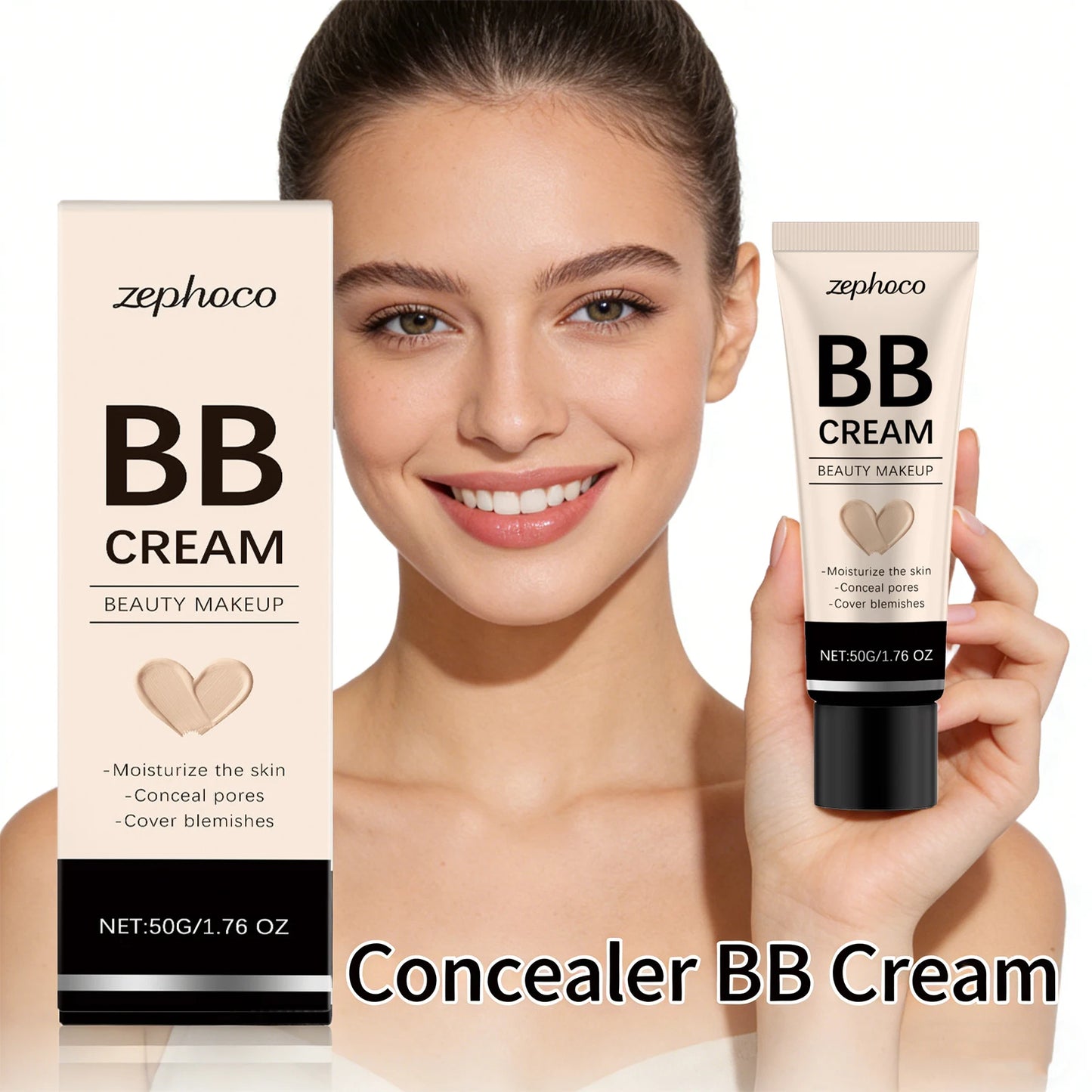 Natrual Concealer BB Cream Covering Acne Scars Full Coverage Cover Blemishes Oil Control Concealer Cream for Face Cosmetics
