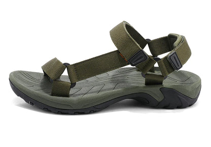 High Quality Summer Open Shoes Men Outdoor Adjustable Sandals Beach Gladiator Rome Breathable Green Pure Black Big Size 47 48
