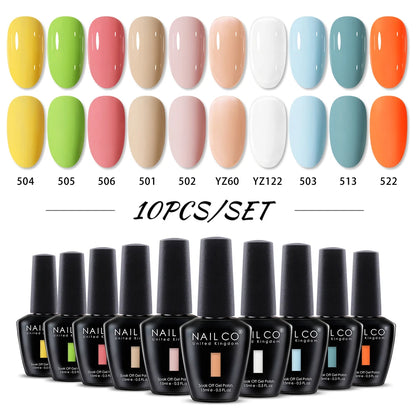 NAILCO 15ml 10/20/30pcs Nail Gel Polish 333 Colors Blue UV&LED Gel Varnish Nude Red Soak Off Semi Permanent UV Nail Gel Varnish