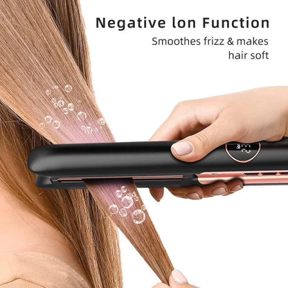 Professional Flat Iron Negative Ion Ceramic Hair Straightener Electric Fast Heat-Up Salon Styling Straightener Iron