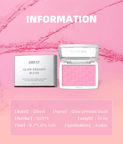 Embossed Powder Blush Peach Pink Coral Tint Makeup 3D Relief Blush Palette Brown Cheek Contour Rouge Cosmetics Face Brightens