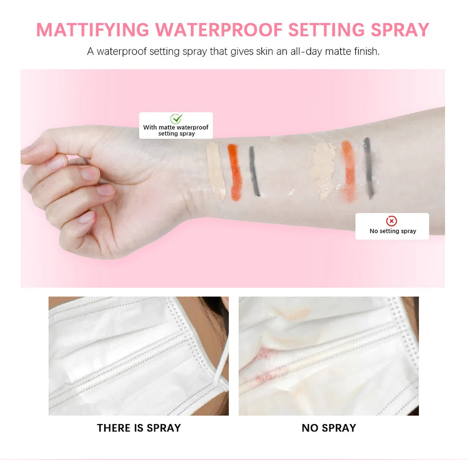 Oil Control Setting Powder Spray Set Matte Base Makeup Control Oil Waterproof Make-up Fixer Spray Hide Pores Setting Powder