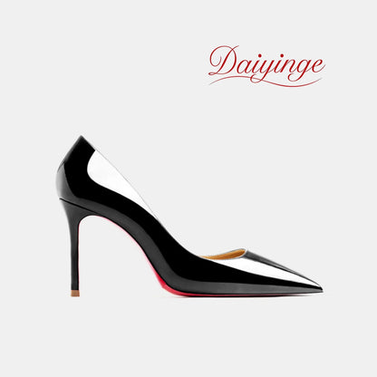 High Heels For Woman 2026 Trend New Leather Luxury Red Shiny Bottom Pointed Toe Stiletto Pumps 12cm Sexy Comfortable Party Shoes