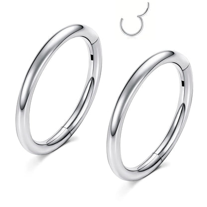 Hinged Nose Ring Hoop Septum Hoop  Ring Tragus Rook Ring Piercing Jewelry Lip Labret Ring Clicker Cartilage Earrings Women Gift
