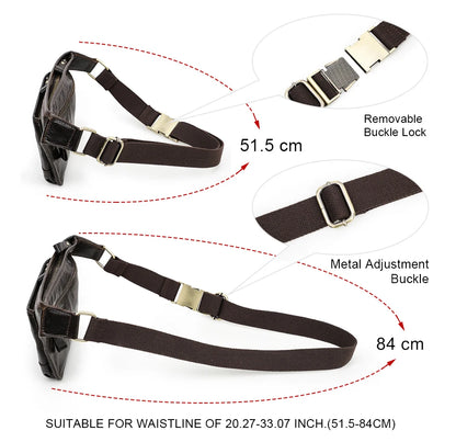 CONTACT'S Genuine Leather Waist Bags for Men Customize Waist Packs Crossbody Bag Phone Pocket Name Engraving Male Travel Bags
