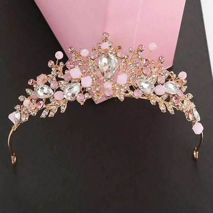 Children's Crown Hair Accessories Princess Costume Crystal Party Birthday Princess Hair Headband Accessories Crown Wedding