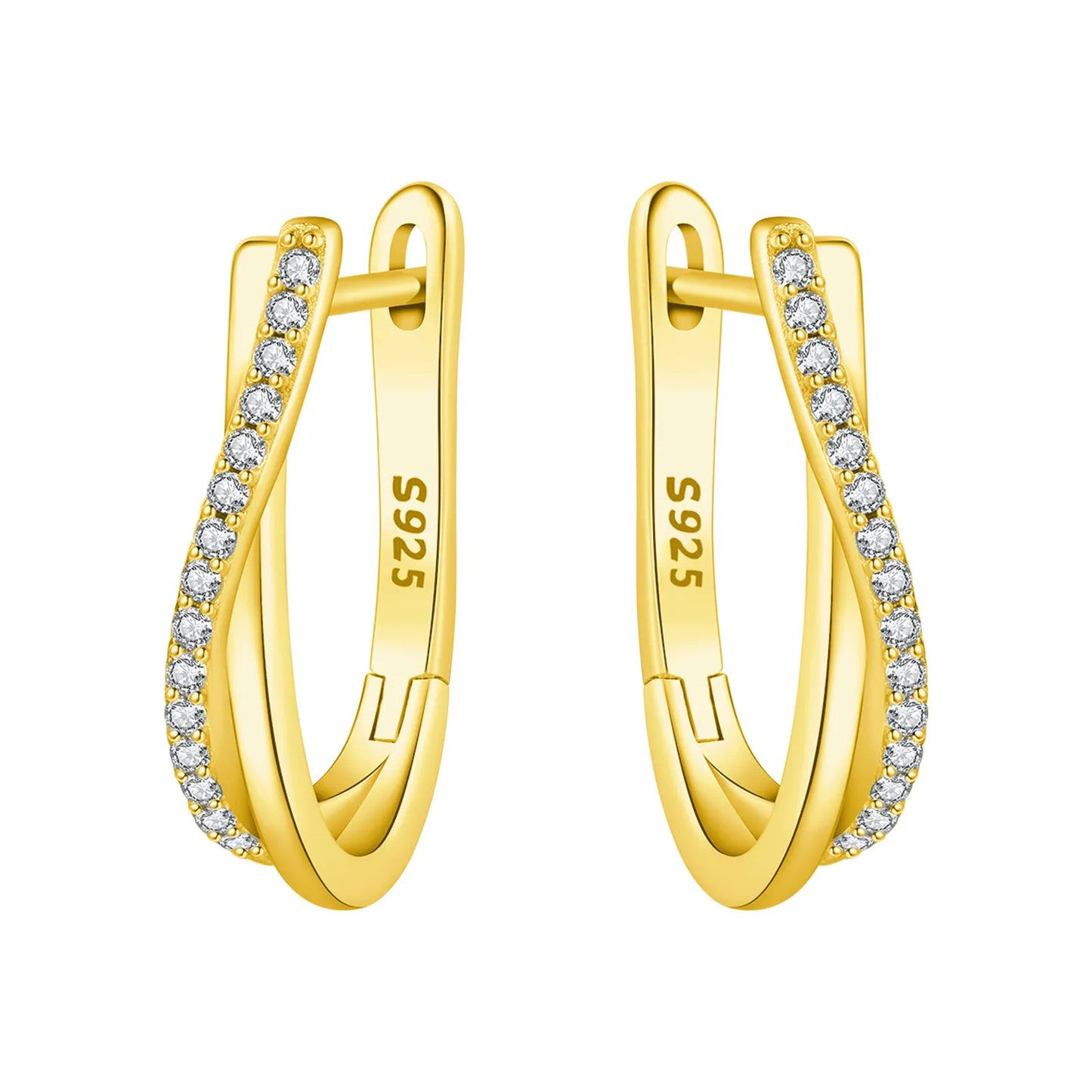 925 Sterling Silver Exquisite Multi-layer Ear Ring Jewelry Versatile Hoop Earrings For Women Jewelry Fine Birthday Party Gift