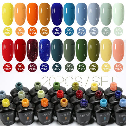 NAILCO 15ml 10/20/30pcs Nail Gel Polish 333 Colors Blue UV&LED Gel Varnish Nude Red Soak Off Semi Permanent UV Nail Gel Varnish