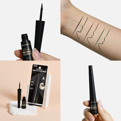 Matte Liquid Eyeliner Matte Eyeliner Waterproof and Sweat-Proof Non-Smudge Liquid Eyeliner Smooth Liquid Eyeliner