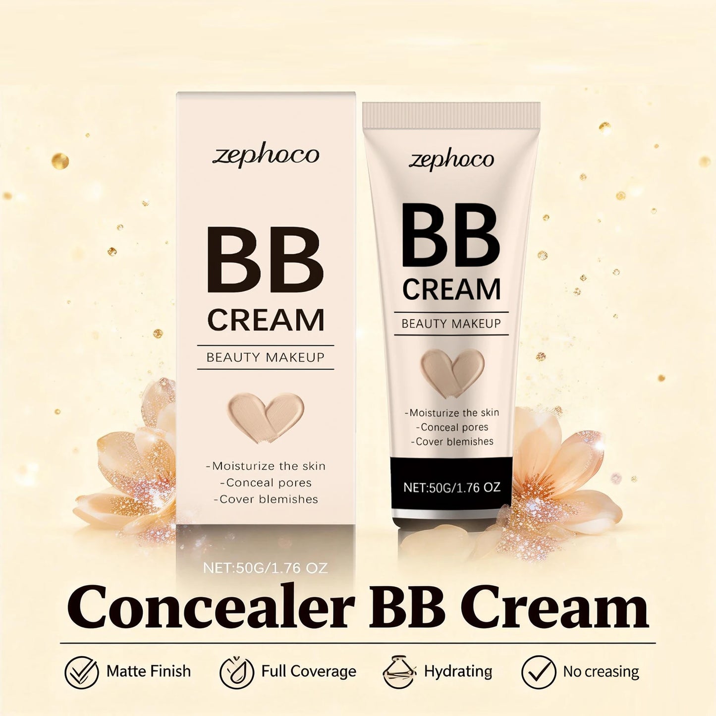Natrual Concealer BB Cream Covering Acne Scars Full Coverage Cover Blemishes Oil Control Concealer Cream for Face Cosmetics