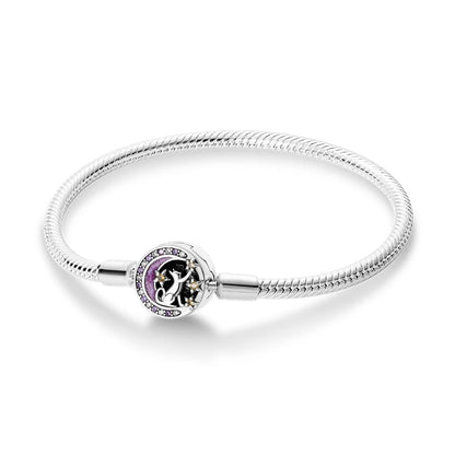 925 Sterling Silver Travel Plane Snake Basic Chain Cat and Moon Bracelet fit Original Charm Beads DIY Women Design Jewelry Party