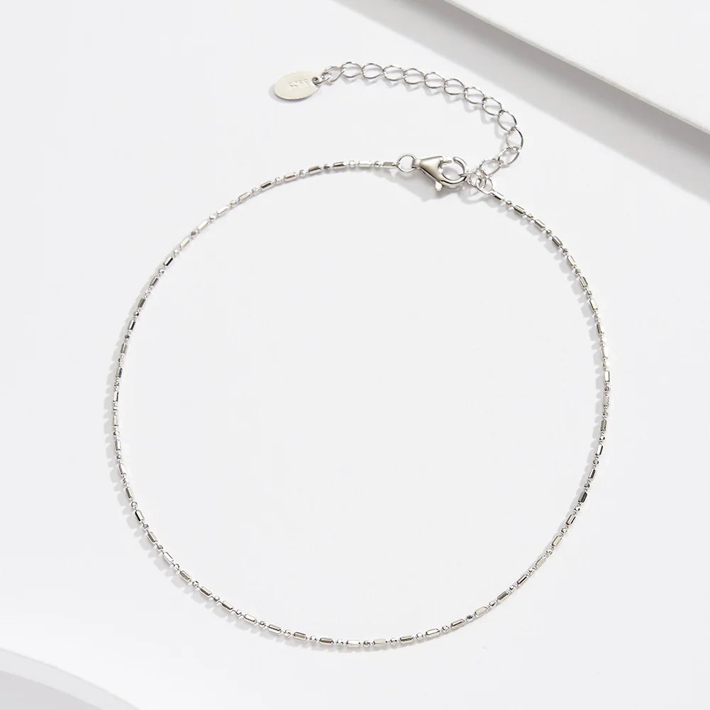 ORSA JEWELS 925 Sterling Silver Mariner Chain Anklets Fashion Women Summer 14K Gold Foot Bracelet Ankle Straps Jewelry SA24