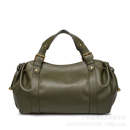Solid Color Simple Handbag Work Commuter Fashion Women's Bag Shoulder Tote Bag Soft and Comfortable Pillow Bag