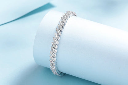 Classic Full Diamond Light Luxury Fashion Bracelet Women Moissanite PT950 Platinum Exquisite Craftsmanship, Long-lasting & Shiny