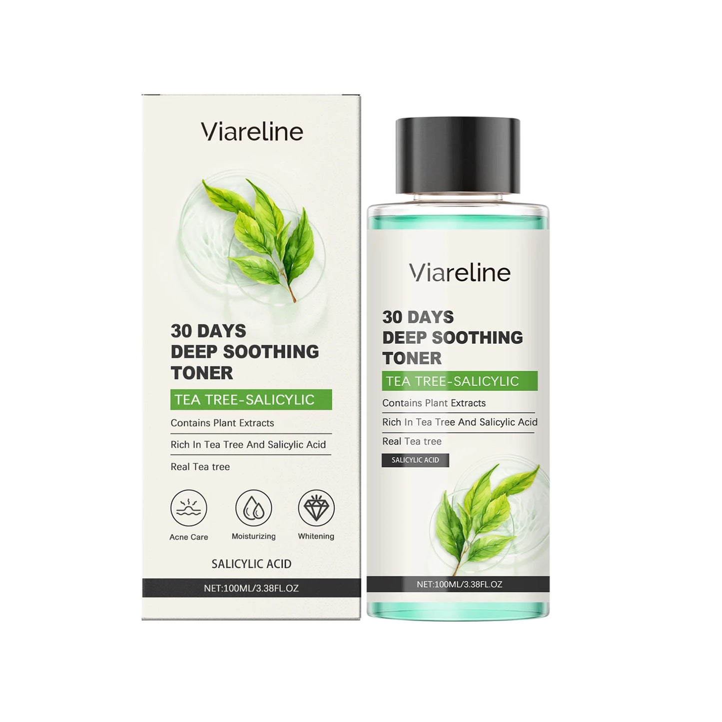 100ML Salicylic Acid Facial Toner Moisturizing Acne Care Refreshing Skin Oil Control Enhance Smoothness Soothing Face Toner