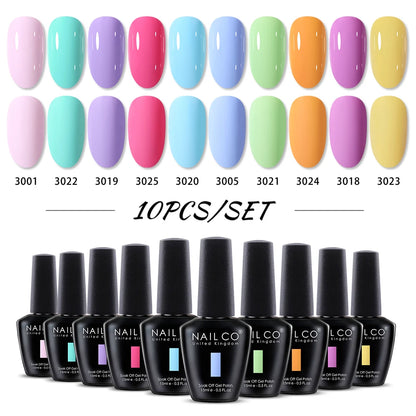 NAILCO 15ml 10/20/30pcs Nail Gel Polish 333 Colors Blue UV&LED Gel Varnish Nude Red Soak Off Semi Permanent UV Nail Gel Varnish