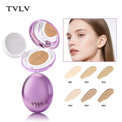 Korean Air Cushion Concealer Foundation, SPF Makeup Base with Soft-Focus Filter, Lightweight Non-Cakey, Long-Lasting Matte Cover