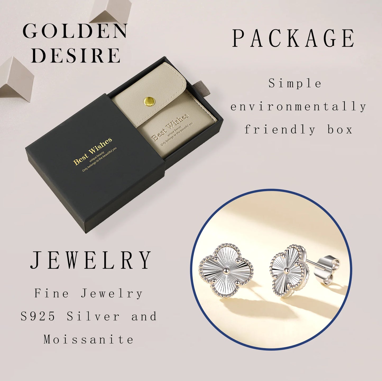 S925 Sterling Silver Ancient Chinese Four Petal Flower Stud Earrings Wholesale Vintage Radial Texture Jewelry For Women
