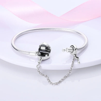 925 Sterling Silver Travel Plane Snake Basic Chain Cat and Moon Bracelet fit Original Charm Beads DIY Women Design Jewelry Party