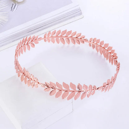 Golden Greek Goddess Crown Laurel Wreath Gold Leaf Headband for Men Circlet Toga Costume Accessories Wedding Party Supplies