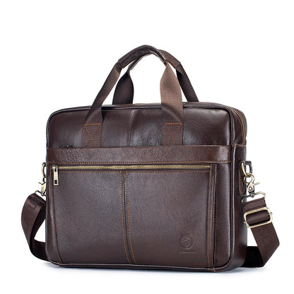 SCHLATUM Genuine Leather Briefcases Hard For Men Luxury Handbags Laptop Briefcase Bags 15.6 Inch Office Bussiness Computer Bag
