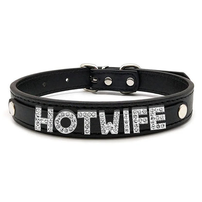 Punk Leather Collar DIY Custom Name Necklace Personalized Letter Angel Queen Choker for Women Men Sexy Cosplay Jewelry Gifts