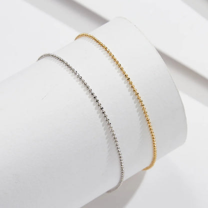 ORSA JEWELS 925 Sterling Silver Mariner Chain Anklets Fashion Women Summer 14K Gold Foot Bracelet Ankle Straps Jewelry SA24