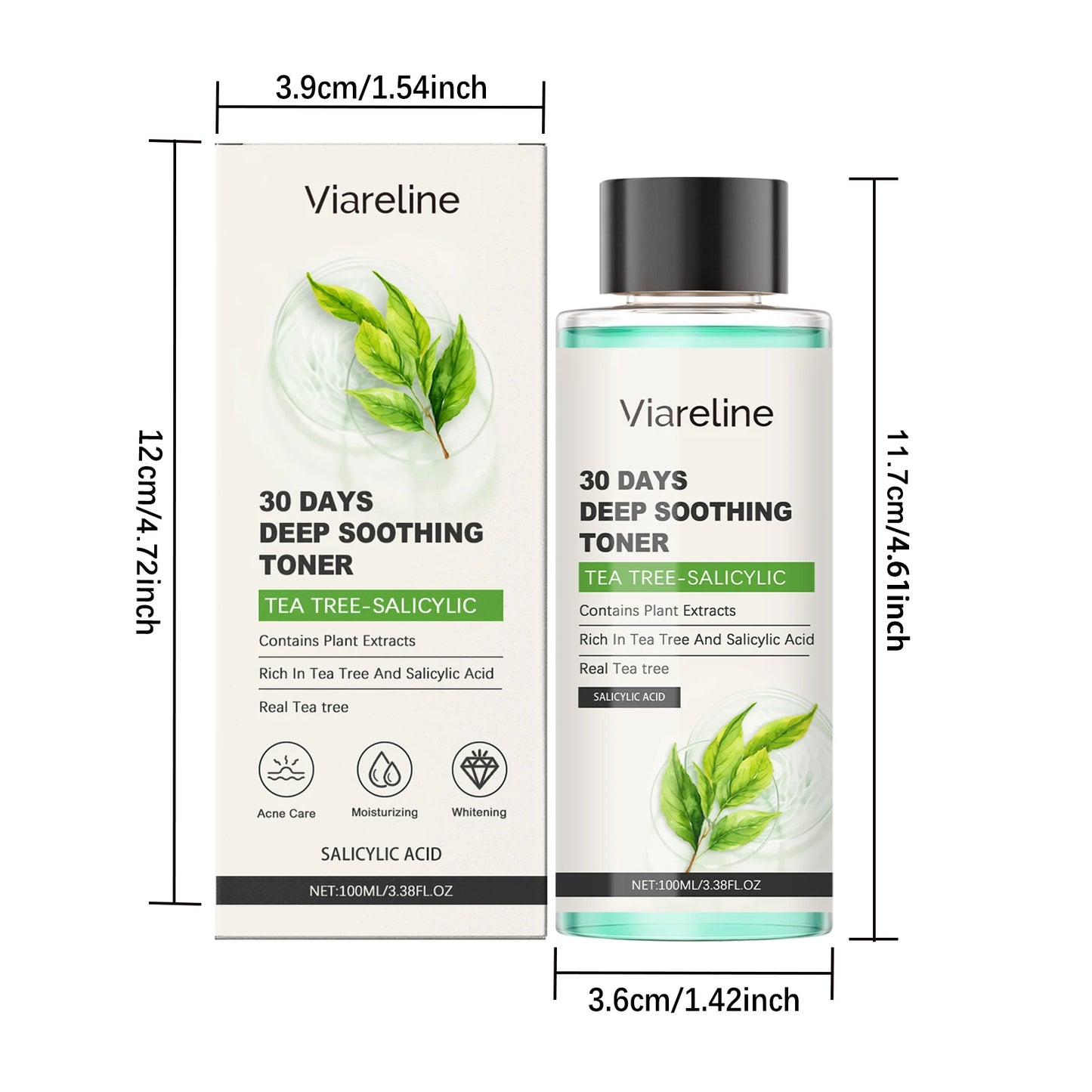 100ML Salicylic Acid Facial Toner Moisturizing Acne Care Refreshing Skin Oil Control Enhance Smoothness Soothing Face Toner