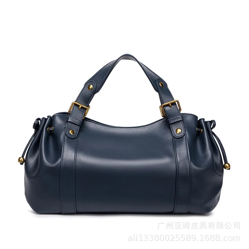 Solid Color Simple Handbag Work Commuter Fashion Women's Bag Shoulder Tote Bag Soft and Comfortable Pillow Bag