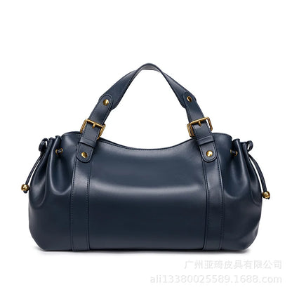 Solid Color Simple Handbag Work Commuter Fashion Women's Bag Shoulder Tote Bag Soft and Comfortable Pillow Bag