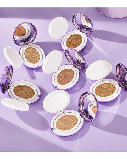 Korean Air Cushion Concealer Foundation, SPF Makeup Base with Soft-Focus Filter, Lightweight Non-Cakey, Long-Lasting Matte Cover