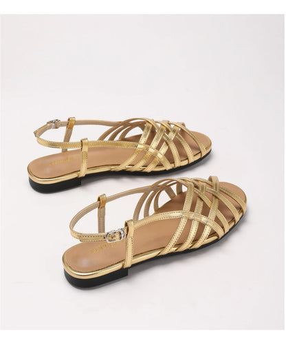 Women Roman Gladiator Flat Sandals Summer Soft Bottom Open Toe Narrow Band Weave Casual Shoes Plus Size Sandalias босоножки