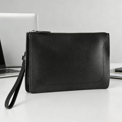 Mens Clutches Luxury High Quality Leather Envelope Clutch Bag Business Simple Large Capacity Card Holder Daily Office Casual