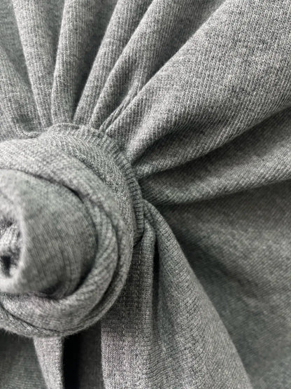 Y2K knotted twist knitted threaded round neck Top women fashionable and versatile navel padded shoulder short-sleeved T-shirt