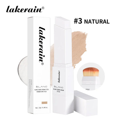 Color-changing Foundation Stick Blanc Foundation Korean Makeup Base High Coverage Concealer Natural Nude 2 IN 1 Foundation Stick