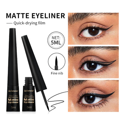 Matte Liquid Eyeliner Matte Eyeliner Waterproof and Sweat-Proof Non-Smudge Liquid Eyeliner Smooth Liquid Eyeliner