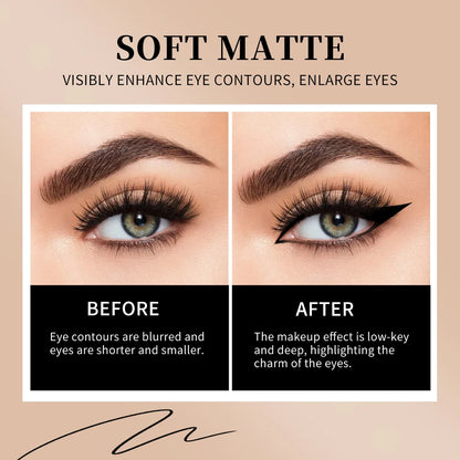Matte Liquid Eyeliner Matte Eyeliner Waterproof and Sweat-Proof Non-Smudge Liquid Eyeliner Smooth Liquid Eyeliner