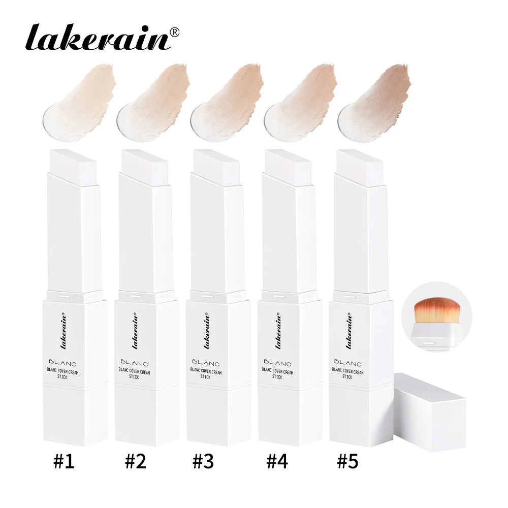 Color-changing Foundation Stick Blanc Foundation Korean Makeup Base High Coverage Concealer Natural Nude 2 IN 1 Foundation Stick