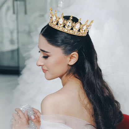 Bling Rhinestones Birthday Party Kit Tiara Crown Queen Sash Women Girl Happy Birthday Hair Accessories Prom Gifts Decorations