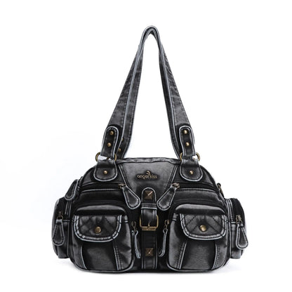 Vintage Women Handbags Satchel Top-handle Handbag PU Shoulder Bag Dumpling Pack Give Gifts Shoulder Bags Phone Money Pack