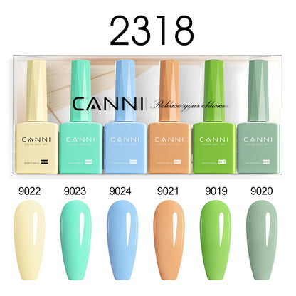 6pcs*9ml HEMA TPO FREE Nail Gel Polish CANNI Semi Permanent Jelly Pink Nude Color Gel Varnish Great Coverage UV LED Lacquer