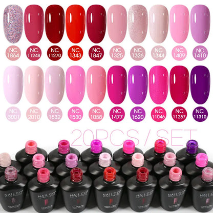 NAILCO 15ml 10/20/30pcs Nail Gel Polish 333 Colors Blue UV&LED Gel Varnish Nude Red Soak Off Semi Permanent UV Nail Gel Varnish