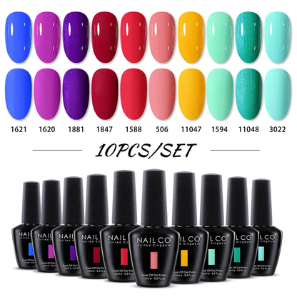 NAILCO 15ml 10/20/30pcs Nail Gel Polish 333 Colors Blue UV&LED Gel Varnish Nude Red Soak Off Semi Permanent UV Nail Gel Varnish